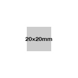 シングルステッカー 透明クリア 一般接着タイプ 20×20mm