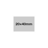 シングルステッカー 透明クリア 一般接着タイプ 20×40mm