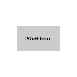 シングルステッカー 透明クリア 一般接着タイプ 20×60mm