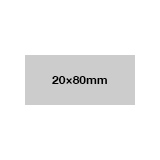 シングルステッカー 透明クリア 一般接着タイプ 20×80mm