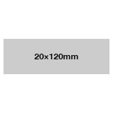 シングルステッカー 透明クリア 一般接着タイプ 20×120mm 