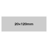 シングルステッカー 透明クリア 一般接着タイプ 20×120mm