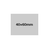 シングルステッカー 透明クリア 一般接着タイプ 40×60mm