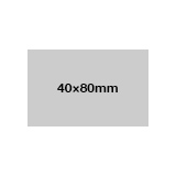 シングルステッカー 透明クリア 一般接着タイプ 40×80mm