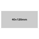 シングルステッカー 透明クリア 一般接着タイプ 40×120mm