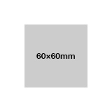 シングルステッカー 透明クリア 一般接着タイプ 60×60mm