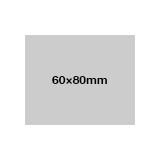 シングルステッカー 透明クリア 一般接着タイプ 60×80mm