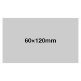 シングルステッカー 透明クリア 一般接着タイプ 60×120mm 