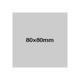 シングルステッカー 透明クリア 一般接着タイプ 80×80mm