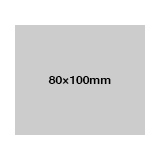 シングルステッカー 透明クリア 一般接着タイプ 80×100mm