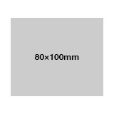 シングルステッカー 透明クリア 一般接着タイプ 80×100mm